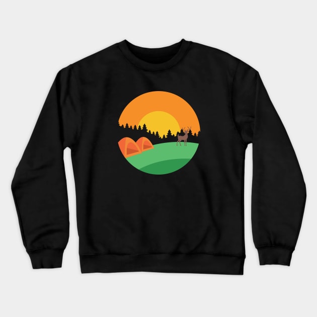Camping Buddy Crewneck Sweatshirt by Giallodino